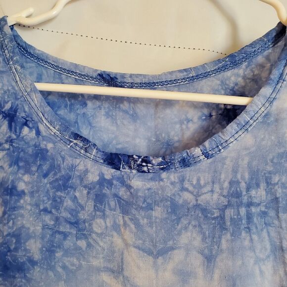 2 Summer Dresses, Volcom Play Along Black Coverup & Blue TieDyed, Size M - Picture 9 of 10